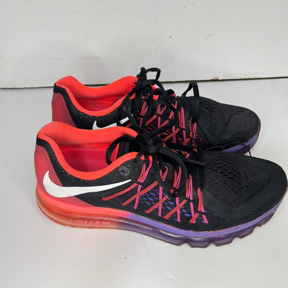 NIKE AIR MAX 2015 BLACK Hyper Punch Grape Women’s Running Shoes - Picture 3 of 9